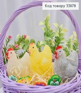 Свеча декоративная "Курочка", Цвета в ассортименте, 70 гр/3 часов, Bartek candles 331178 фото