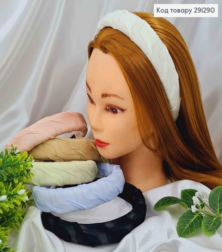 Обруч пластик, обтянутый капроном с люрексом, 3см, цвета в ассорт. 291290 фото 1