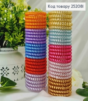 Резинка пружинка, блискуча, 5см, кольори в асорт. 252081 фото