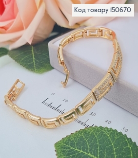 Браслет  Версаче с камнями, длина 17+2см, Xuping 18К 150670 фото