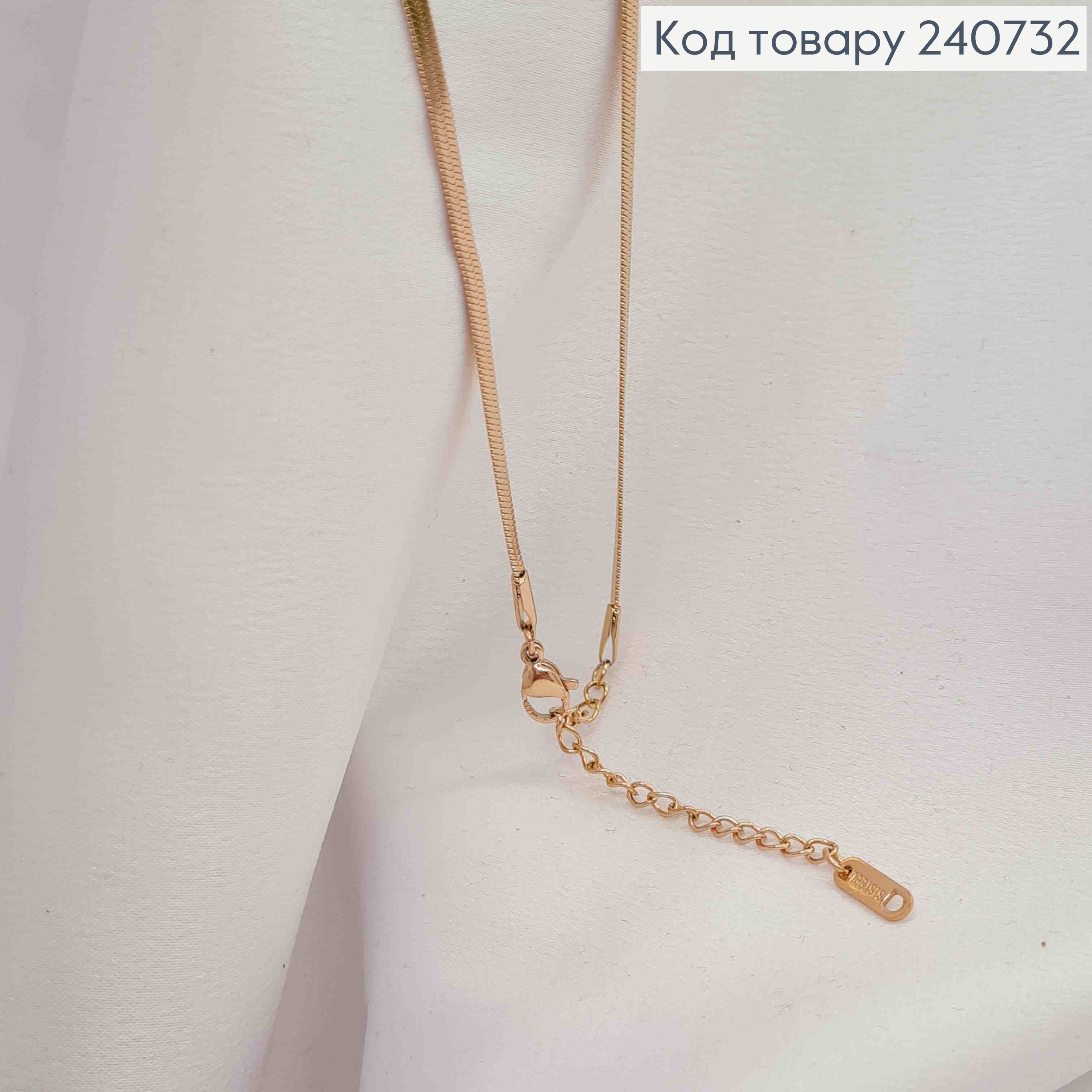 Цепочка медного цвета с подвеской CHANEL, 41+6см, сталь Stainless steel 240732 фото 2