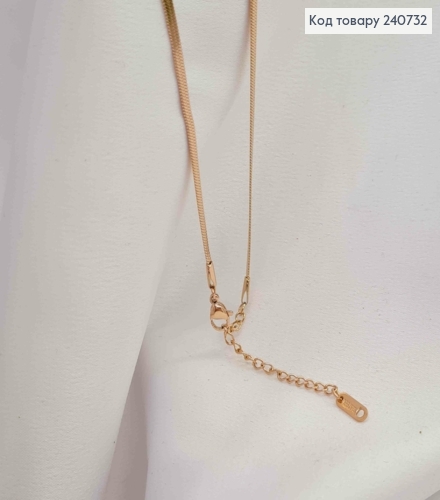 Цепочка медного цвета с подвеской CHANEL, 41+6см, сталь Stainless steel 240732 фото 2