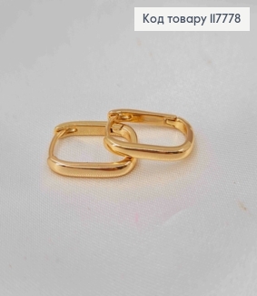 Серьги кольца, Овальные, 1,4см, Xuping 18К 117778 фото