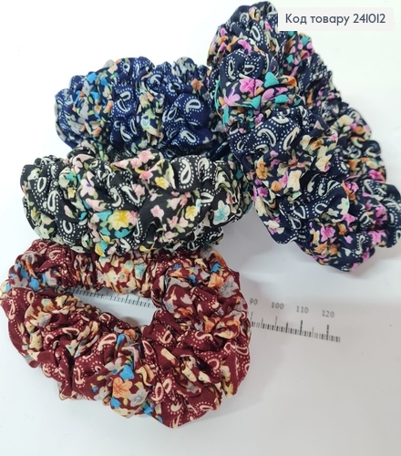 Резинка объемная ткань темная в асс. 241012 фото 1