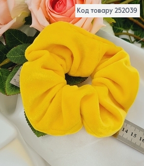 Резинка велюр обьемная ЖЕЛТАЯ, ручная работа, Украина 252039 фото