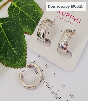 Серьги кольца 2см родированые  Xuping  180525 фото