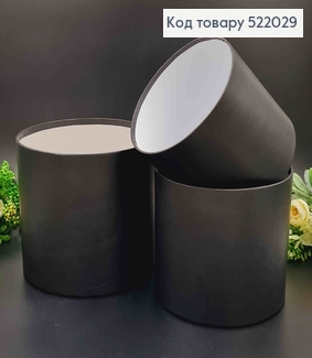 Набор Коробок 3шт, Без крышки, ЧЕРНАЯ 17,5*20,5см, 16*18,5см, 14*16,5см. 522029 фото