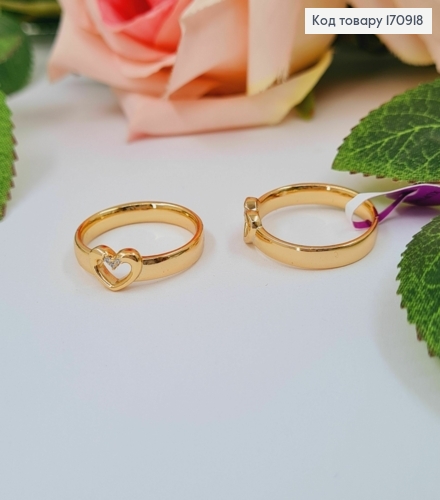 Кольцо, Сердце с камешками, Xuping 18К 170918 фото 1