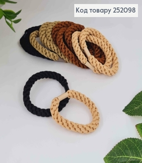 Резинка 5,5см, плетеная широким узелком, цвета в ассорт. 252098 фото