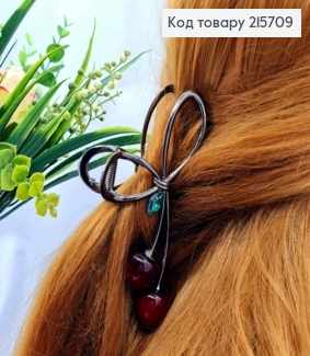 Краб метал "Червоні Вишеньки" з Камінчиком, 12см, кольору Металік 215709 фото