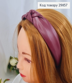 Обруч Чалма ,Экокожа, цвет Сливовый , изготовительУкраина 292182 фото