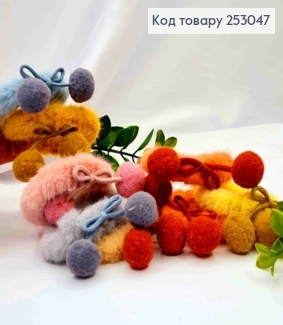 Резинка дитяча Пушок з балабонами в ас 253047 фото