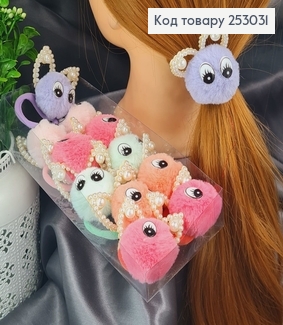 Резинка детская Пушок ушки с жемчужинами в ас. 253031 фото