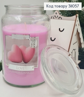 Аромасвечи в банке BISPOL  LOVE 500 г / 100 часов 311057 фото