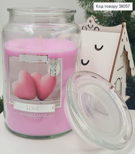 Аромасвечи в банке BISPOL  LOVE 500 г / 100 часов 311057 фото 1