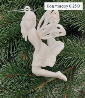 Новогодняя фигура Блеск Фея на цветку БЕЛАЯ, 11*10см, Украина 612519 фото