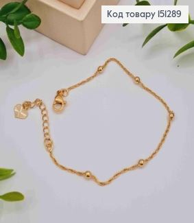 Браслет з Кульками, довжина 17+3см, Xuping 18К 151289 фото