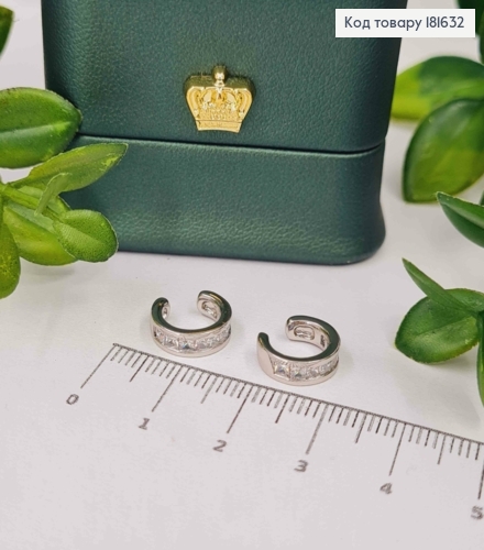 Сережки кафы украшены Блестящими камнями, Xuping 181632 фото 1