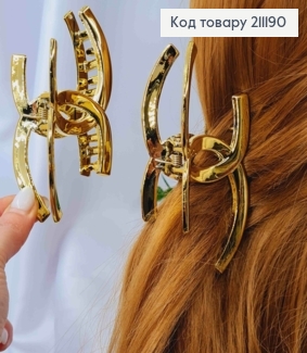 Краб пластик ШАНЕЛЬ, 9см, Золотого кольору 211190 фото