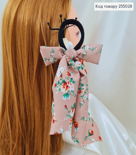 Резинка 5см, Твилли Бант 9*15см, Цветы (ручная работа, Украина) 255028 фото 1