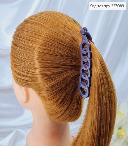 Заколка банан пластик 10,5см "Кольца" в ассортименте 223089 фото 2