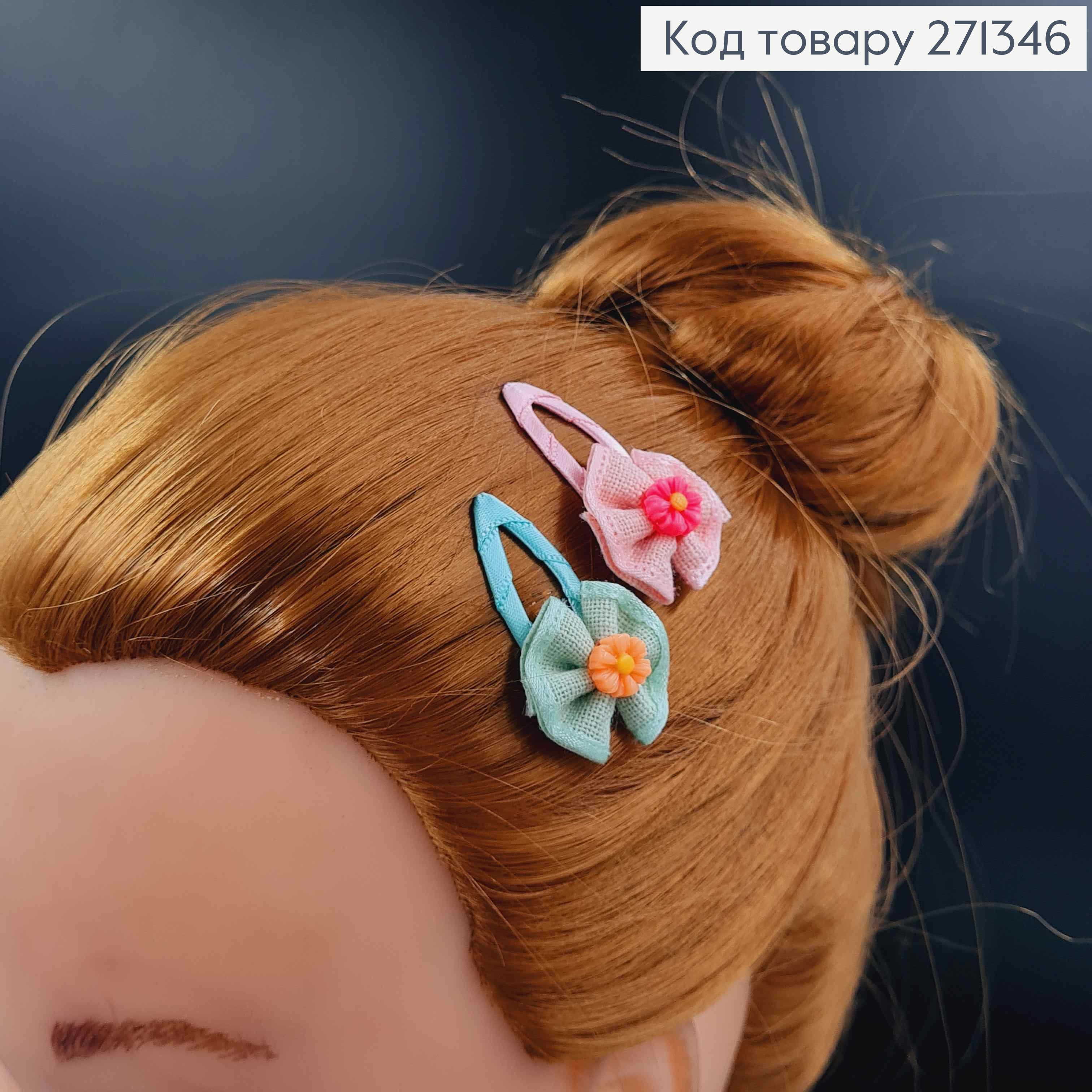 Набор детских заколок, тик-так, с цветочками, 20 шт/наб. 271346 фото 2