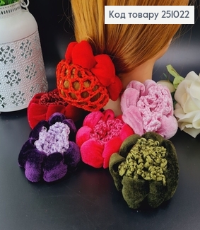 Резинка на гульку велюр  в асорт. 251022 фото