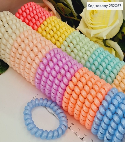 Резинка пружинка 5,5см кольорова в асорт. 252057 фото 1