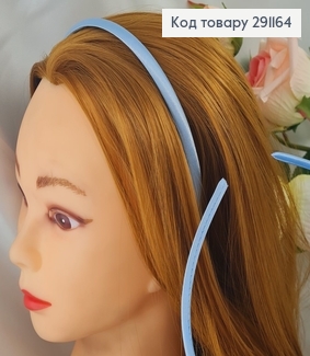 Обруч (заготовка)  пластик ГОЛУБОЙ  обтягнутый тканинью 1см  291164 фото