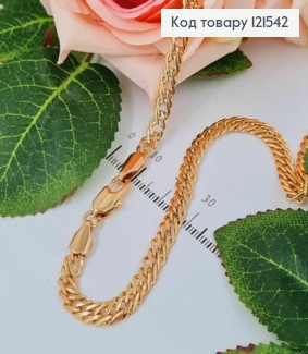 Цепочка плетения двойная РОМБ, ширина 3,5мм, длина 50см, Xuping 18K 121542 фото