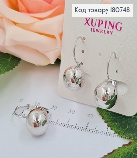 Сережки родовані з Кулею (франц.застібка), 2,2*1см, Xuping 180748 фото