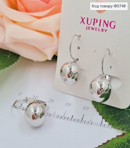 Сережки родовані з Кулею (франц.застібка), 2,2*1см, Xuping 180748 фото 1
