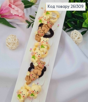 Набор резинок (20шт), МЕЖДУНАРОДКА, пастельные цвета, резинка 3см, животные 2,5см 261309 фото