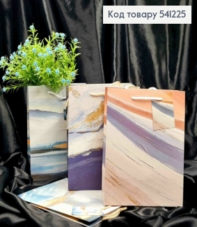 Пакет бумажный с хаотическим рисунком, 23*18*10см, в ассортименте 541225 фото