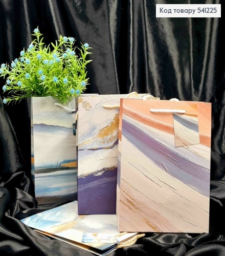 Пакет бумажный с хаотическим рисунком, 23*18*10см, в ассортименте 541225 фото 1