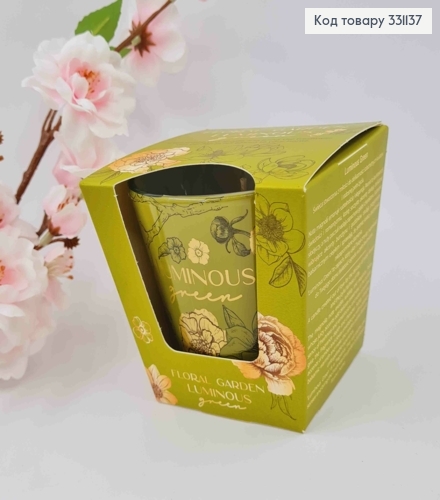 Аромасвечка стакан, FROLAL GARDEN, Luminous green, 115г/30час., Польша 331137 фото 1