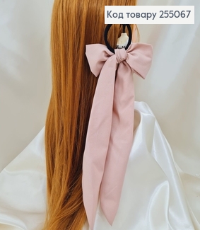 Резинка 5см  Твилли Бант пудра , длинный 9*27см( (ручная работа,Украина) 255067 фото