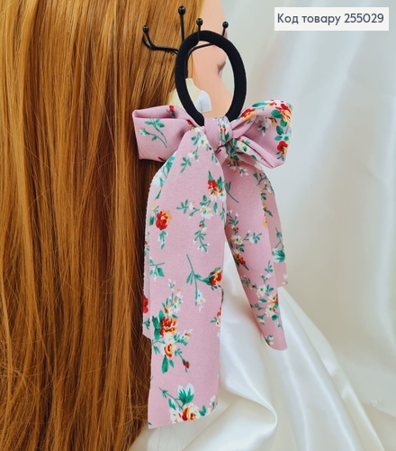 Резинка 5см, Твилли Бант 9*15см, Цветы, (ручная работа, Украина) 255029 фото 1