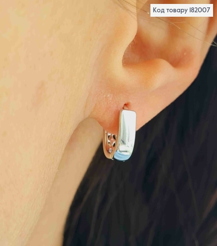 Серьги кольца "Овальные", ширина 4мм, длина 1,2см, Xuping 182007 фото 1