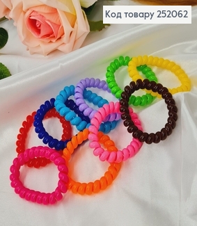 Резинка Пружинка 5,5 см Яскрава глянець 25 шт в асорт. 252062 фото