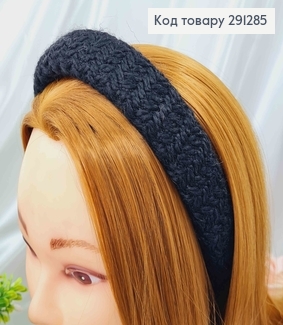 Обруч обв' язаний В'язкою, Чорного кольору, 3см 291285 фото