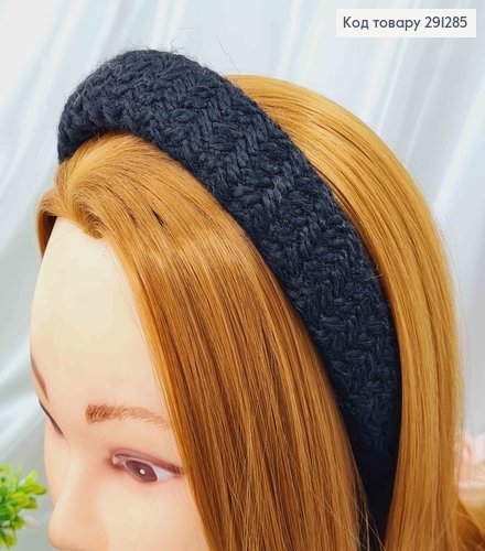 Обруч обв' язаний В'язкою, Чорного кольору, 3см 291285 фото 1