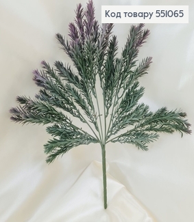 Искусственная зелень тархун фиолетовыми кончиками из 7 веточек на металлическом стержне 35 см. 551065 фото