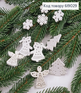 Набір фігурок  дерев'яних  білих  10 шт 619029 фото