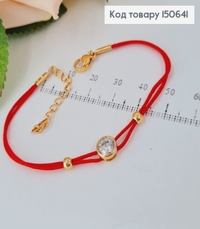 Браслет Красная нить 17+3см, с камнем 0,9см, Xuping 18K 150641 фото