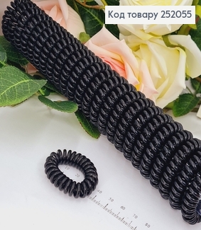 Резинка пружинка тоненька 4см чорна 252055 фото