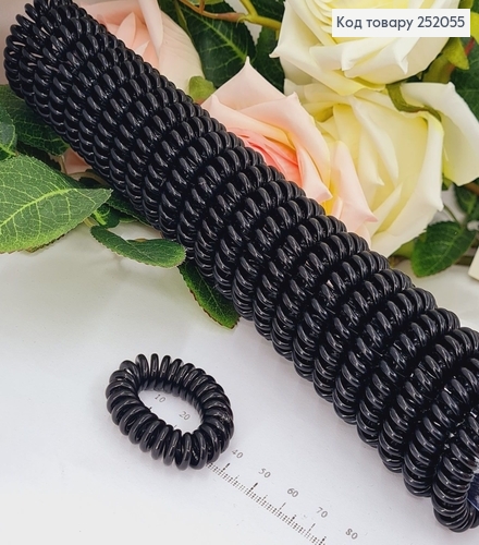 Резинка пружинка тоненька 4см чорна 252055 фото 1