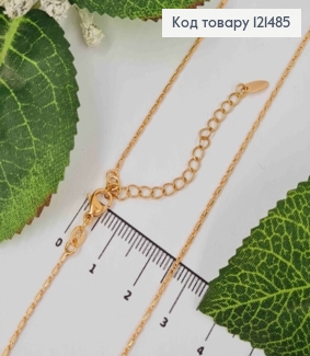 Цепочка якорное плетение "цилиндрами", ширина 1мм, длина 45+5см, Xuping 18К 121485 фото