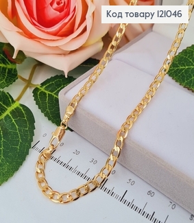 Цепочка панцирное плетение 4мм, длина 55см, Xuping 18K 121046 фото