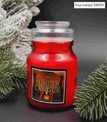 Аромасвічка в банці Dior j'adore, 70*100мм, 18год/горіння, (aroma/dekor/relax), YUNIOR CANDLE 341004 фото 1